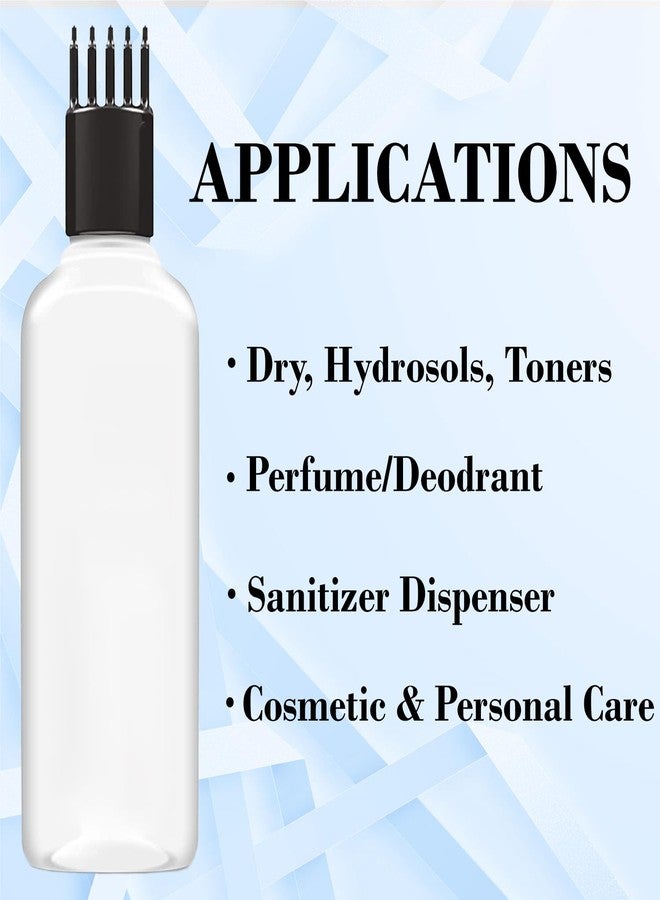 HUNCHA Hair Root Applicator Bottle With Comb For Applying Hair Oil, Shampoo And Medicine, Comb Dye Applicator Bottle For Scalp, Hair Care Refillable Empty Comb Cap Bottle Round 100 Ml, Pack of 10 - Image 5