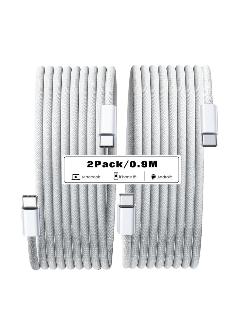 2Pack for Apple USB C to USB C Charging Cable ,Fast Charger Cord for iPhone 15/15 Pro/15 Plus/15 Pro Max, for MacBook Pro/2019/18/17/16,for IPad Air 4/5/Mini 6/Pro 12.9/11 USB Type C - Image 2