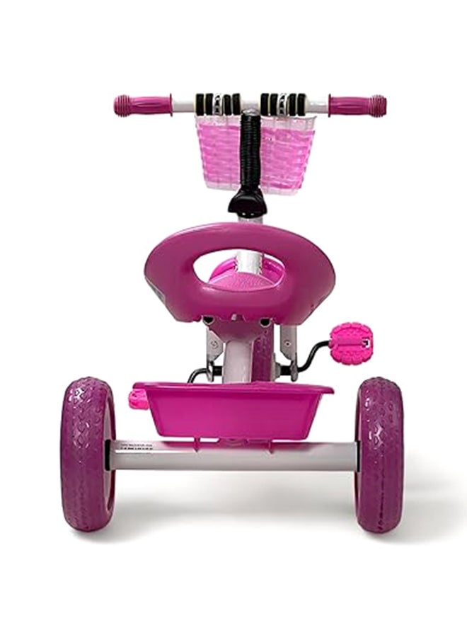 AL BADER Kids Three Wheel Tricycle, 3 Wheel Bike With Double Basket, Toddler Balance Bike For 2-4 Years, Kids Balance Trike, Pink  - Image 4