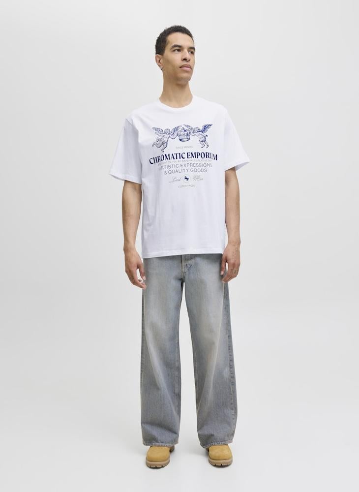 JACK & JONES Graphic Crew Neck Regular Fit T-Shirt - Image 1