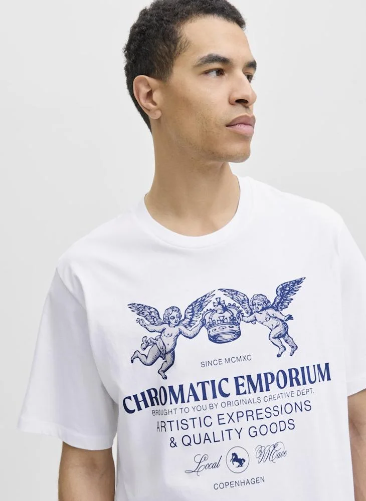 JACK & JONES Graphic Crew Neck Regular Fit T-Shirt