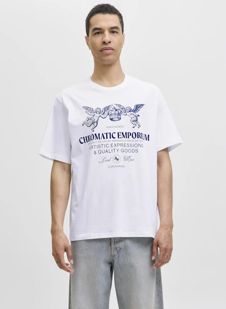 JACK & JONES Graphic Crew Neck Regular Fit T-Shirt
