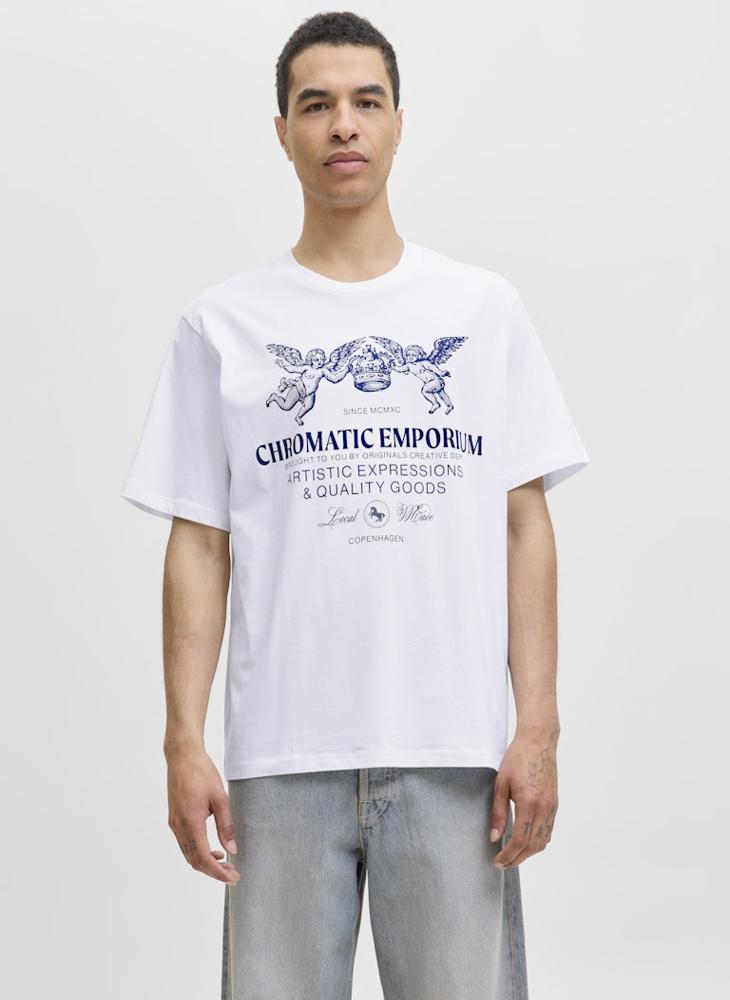 JACK & JONES Graphic Crew Neck Regular Fit T-Shirt - Image 5