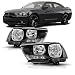 corkiauto Headlights Assembly Compatible with 2011 2012 2013 2014 Dodge Charger Driver and Passenger Black Housing Clear Side - Image 2