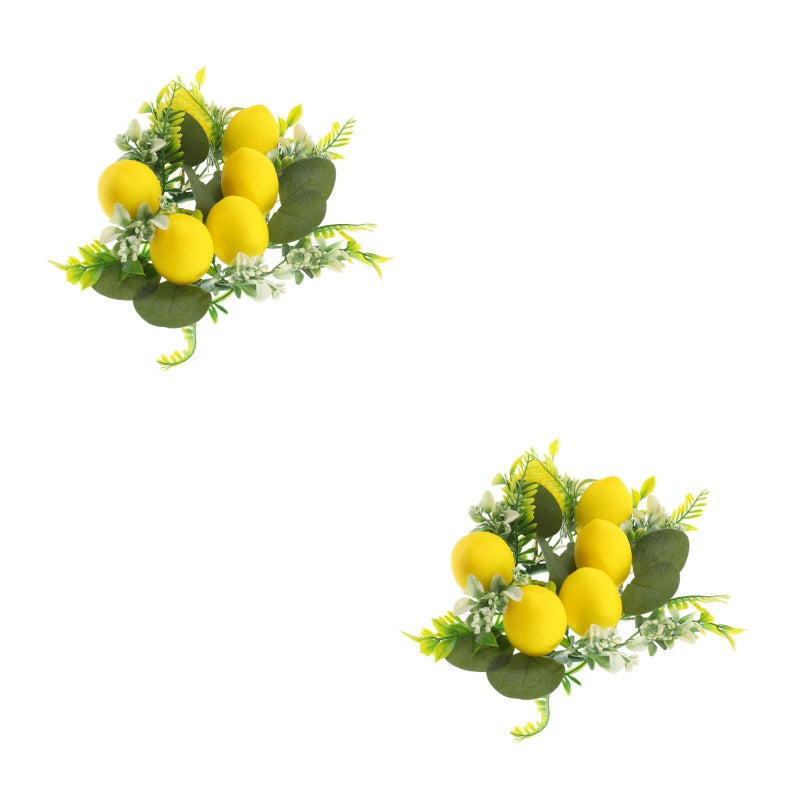 2pcs Artificial Garland Candle Spring Table Decoration Farmhouse Style Faux Floral Wreath For Wedding Centerpiece - Image 1