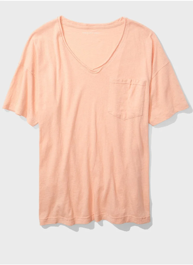 American Eagle Pocket Detail T-Shirt