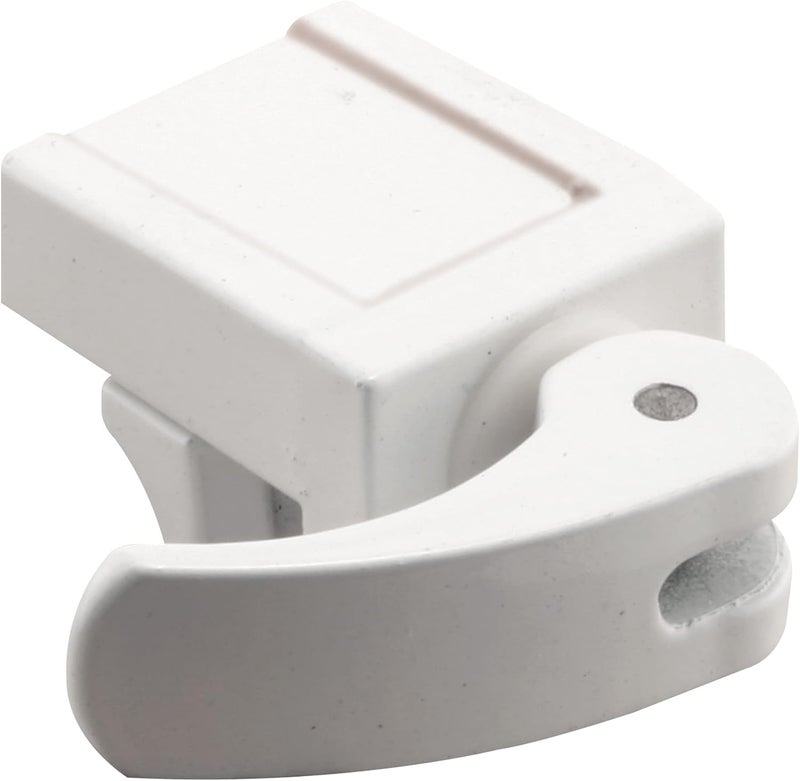 Defender Security قفل نافذة انزلاقية Prime-Line U 9809 للنوافذ الفينيل - تركيب سهل للحفاظ على النوافذ مغلقة بأمان - هيكل مصبوب، أبيض (عبوة 2)  - Image 1