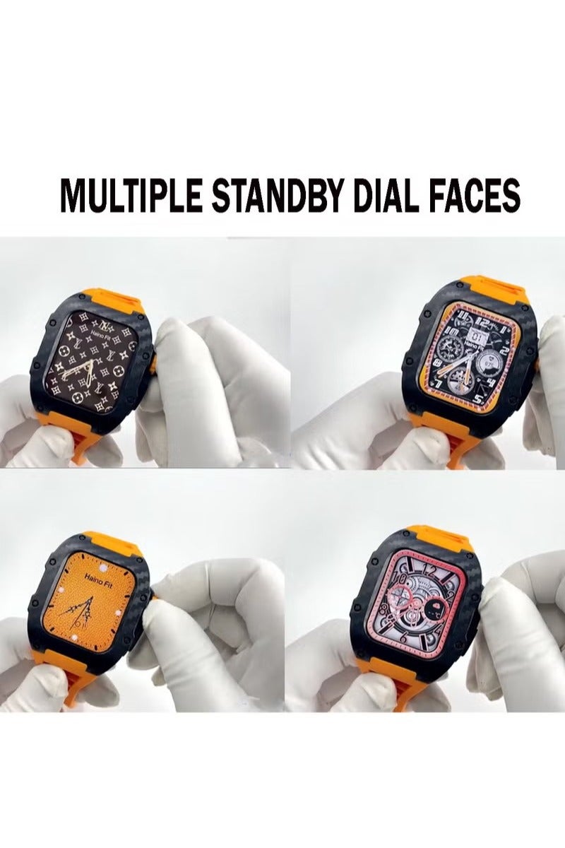 Haino Teko Richard M10 Smart Watch for Men & Boys – Wireless Charger, 3 Interchangeable Straps, Built-in Protection Case, Stylish Design - Image 5