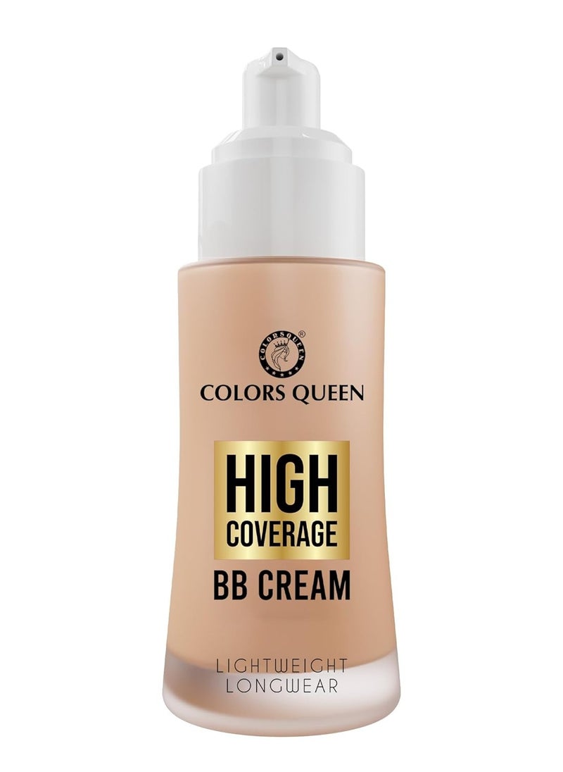 COLORS QUEEN High Coverage BB Cream SPF15 Lightweight Matte Foundation Face Makeup Long Lasting Jojoba Seed Oil White Ivory 50g  - Image 4