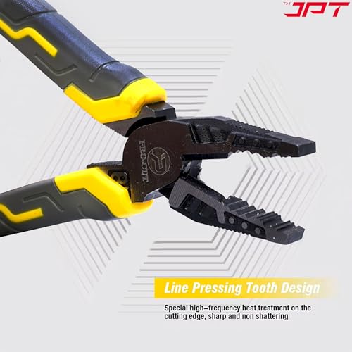 JPT Pro cut Heavy Duty 8-Inch High-Leverage Side Cutting Pliers for Twisting, Clamping Screws, and Cutting Soft Metals like Copper and Aluminum - Image 5