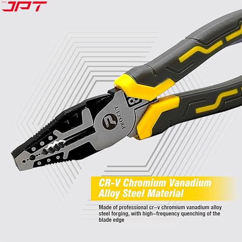 JPT Pro cut Heavy Duty 8-Inch High-Leverage Side Cutting Pliers for Twisting, Clamping Screws, and Cutting Soft Metals like Copper and Aluminum - Image 4