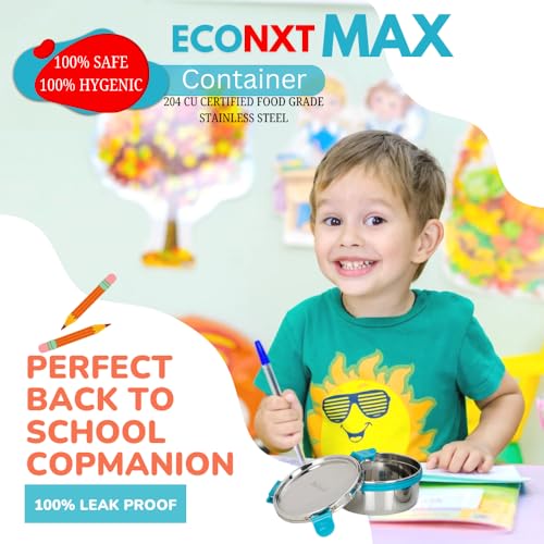 PDDFALCON EcoNxt Stainless Steel Lunch Box Set,100% Leak-Proof Microwave-Safe, BIS Certified, Jindal Seal & Made in India Lunch Box-Sea Green (400ml) - Image 5