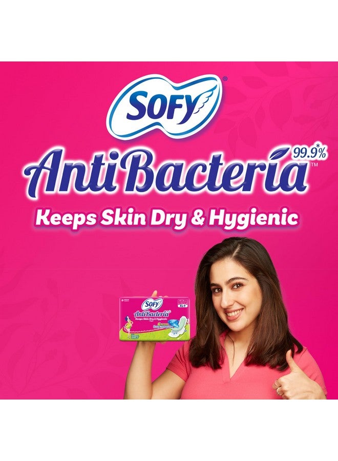 Sofy فوط صحية سوفي المضادة للبكتيريا (حجم XL+ - 323 مم) 30 فوطة - 6 طبقات امتصاص عميق ودرع عشبي للحماية من البكتيريا، ناعمة على البشرة مع ورقة علوية جافة مريحة (عبوة من 1) - Image 4