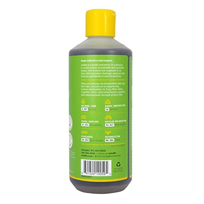 Alaffia Hair Care, Everyday Coconut Shampoo, Gentle & Hydrating Daily Cleansing, Wavy & Curly Hair Products, Vitamin E, Virgin Coconut Oil, Ginger Extract, 16 Fl Oz - Image 2