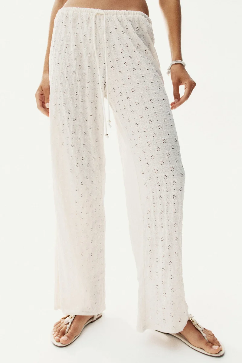 H&M Lace-look drawstring trousers