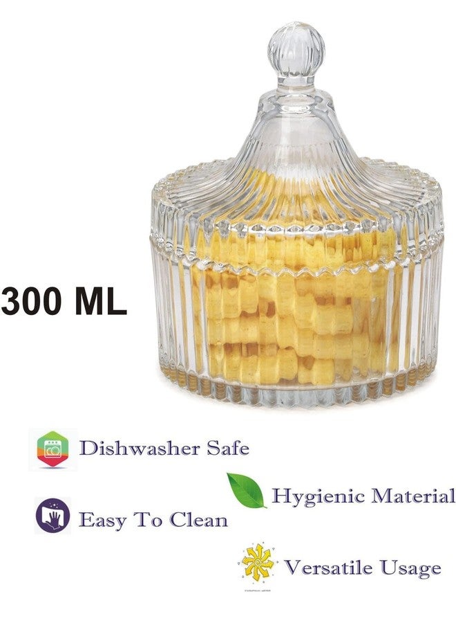 1st Time Stylish & Clear Candy Jar for Candy, Cookies, Dishes and Biscuit, Pack of 7, 300 Ml, 10 X 10 X 12 CM - Image 4