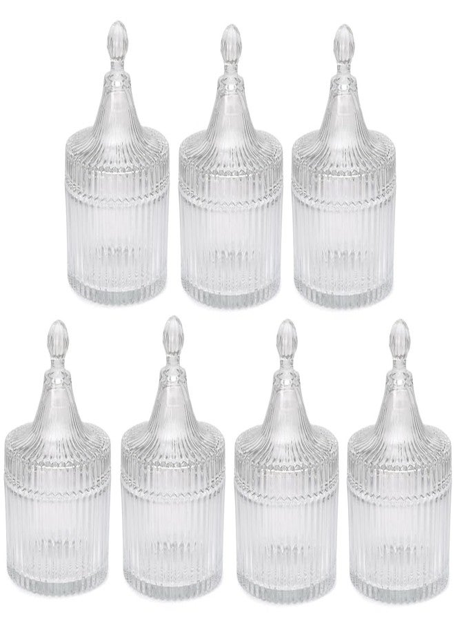 1st Time Stylish & Clear Candy Jar for Candy, Cookies, Dishes and Biscuit, Pack of 7, 300 Ml, 10 X 10 X 12 CM - Image 1