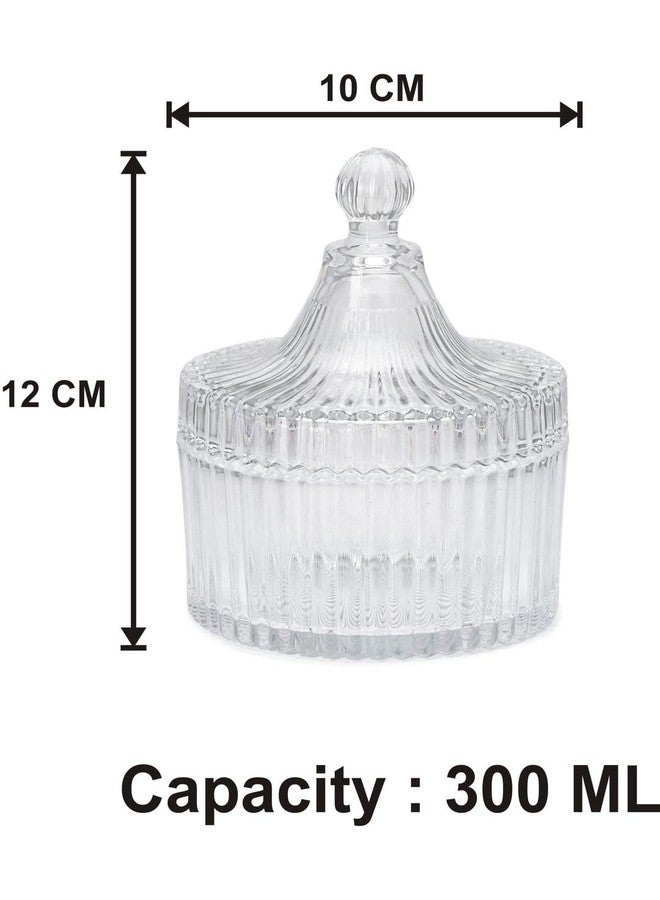 1st Time Stylish & Clear Candy Jar for Candy, Cookies, Dishes and Biscuit, Pack of 7, 300 Ml, 10 X 10 X 12 CM - Image 3