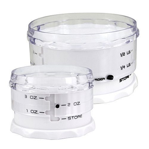 KitchenArt Adjust-A-Burger Press Set, Plastic, 2-Piece, White - Image 2