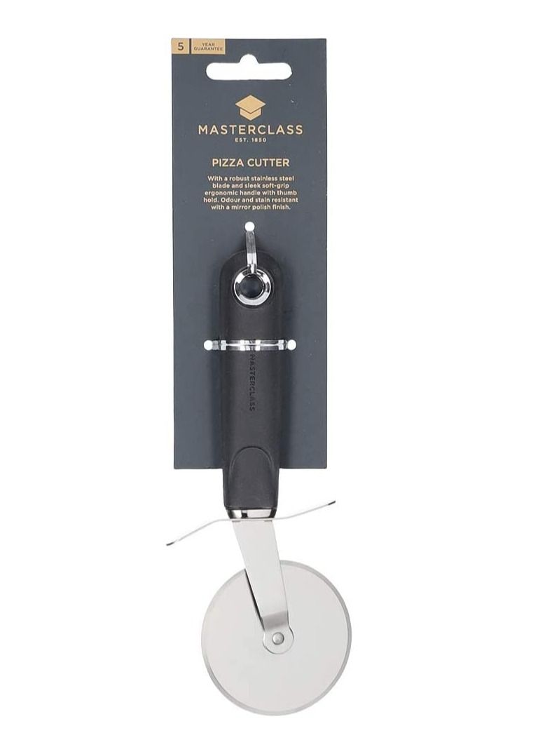 KitchenCraft MasterClass Soft-Grip Stainless Steel Pizza Cutter, Carded - Image 3