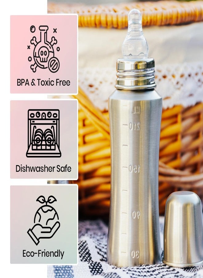 AEREX 304 Grade Stainless Steel Baby Feeding Bottle | Feeding Bottle for Babies, Infants & Toddlers | Milk Drinking Bottle | Ideal for Newborns (240 ml) - Image 5