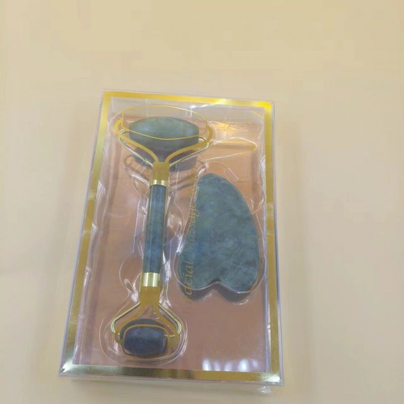 Generic Natural Jade Roller Facial Massage Set Beauty and scraper set 