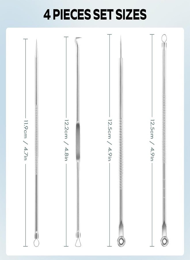 Keli 4 in 1 Blackhead Remover Pimple Popper Tool Box, Pimple Extractor Acne Tools for Face Nose, Stainless Acne Needle Zit Popping Removal Facials Tool - Image 5