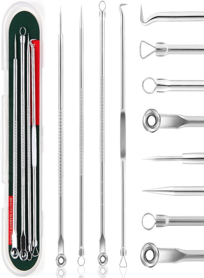 Keli 4 in 1 Blackhead Remover Pimple Popper Tool Box, Pimple Extractor Acne Tools for Face Nose, Stainless Acne Needle Zit Popping Removal Facials Tool - Image 1