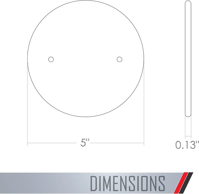 TayMac LPB3400 Flat Round Blank Plate Metallic 5 4-Inch. Box Mount, White Finish - Image 3