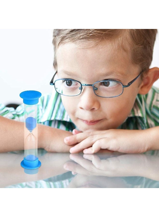 4 Pack 2 Minute Sand Timer, Plastic Hourglass, Brushing Teeth Timers, Durable PVC Material, Not Easy to Break, for Games Classroom Home Office Kitchen Brush Teeth Use, Blue - Image 4