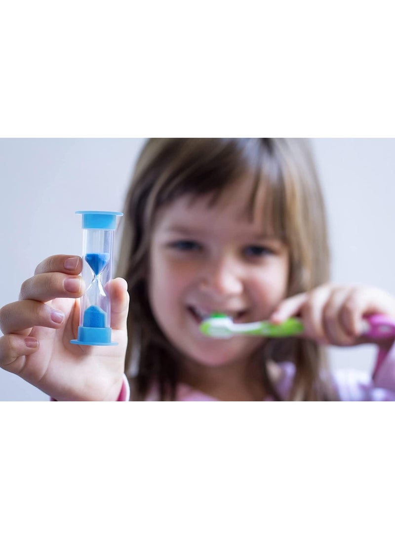 4 Pack 2 Minute Sand Timer, Plastic Hourglass, Brushing Teeth Timers, Durable PVC Material, Not Easy to Break, for Games Classroom Home Office Kitchen Brush Teeth Use, Blue - Image 2