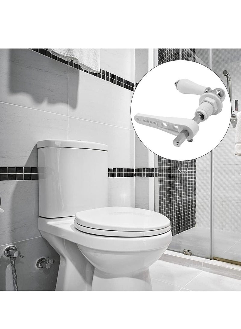 Y&D SYOSI Toilet Cistern Lever Flush, Ceramic Flusher Handle, WC Flush Lever, Lavatory Water Tank Handle with  - Image 2