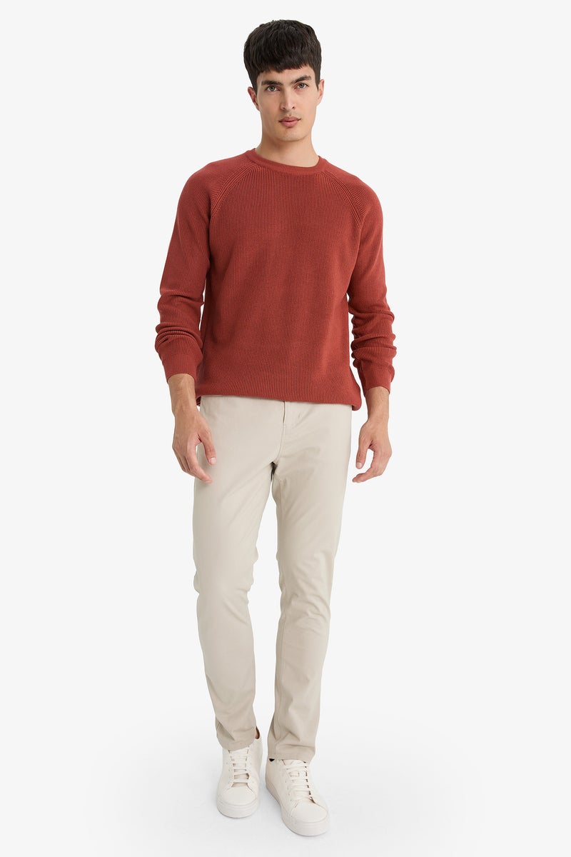 DeFacto Orange Man Standard Fit Crew Neck Knitwear Pullover Casual - Image 4