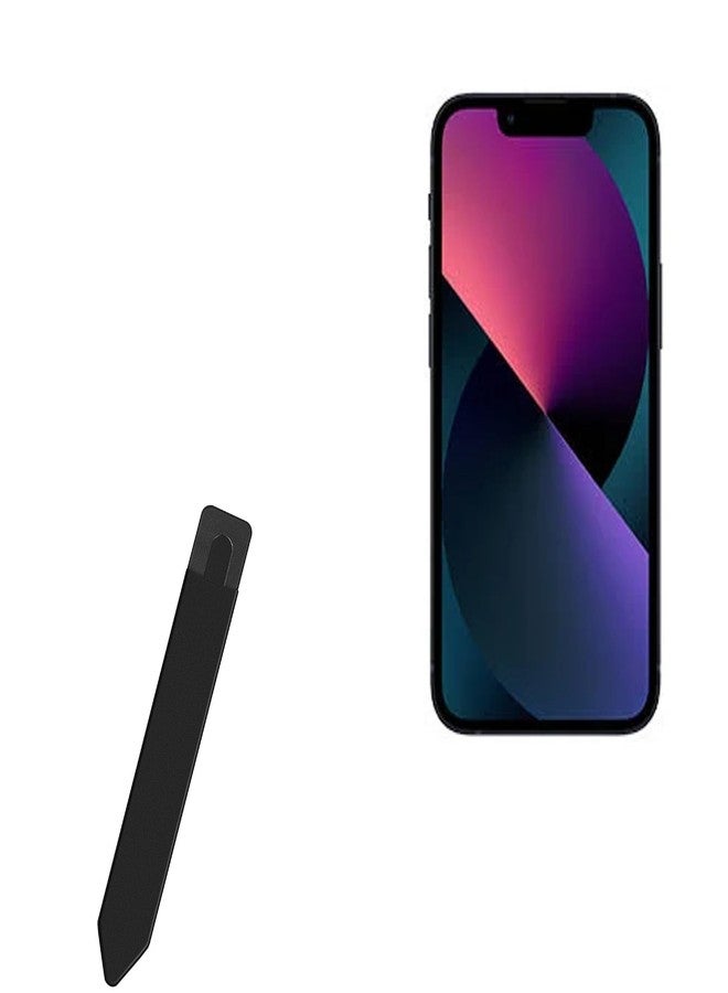 BoxWave Stylus Pouch Compatible with Apple iPhone 13 mini - Stylus PortaPouch, Pen Stylii Holder Carrier Portable Self-Adhesive - Jet Black - Image 1