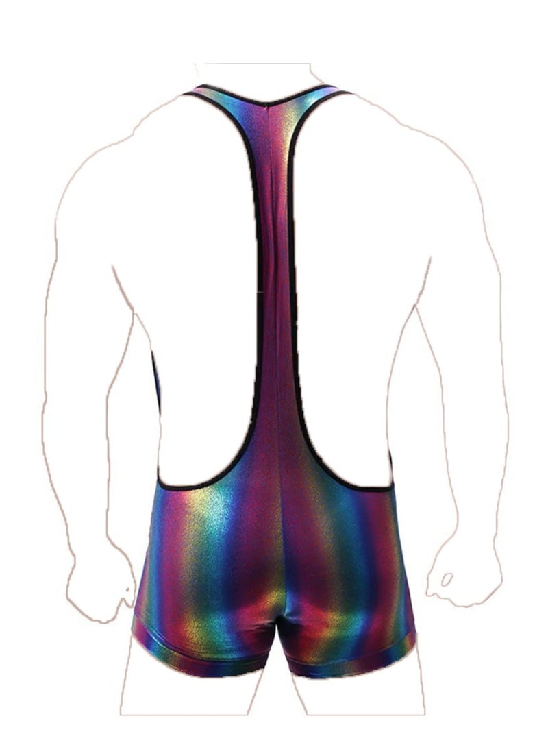 Wrestling Singlet Leotard  Suspender Jockstrap Bodysuit Dancewear Boxer Jumpsuit Swimsuit