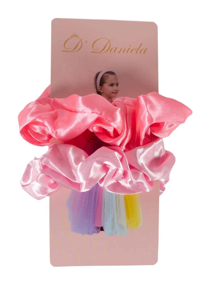 D'Daniela D' Daniela -Aila Silk Scrunchie Set of 2 - Multicolor