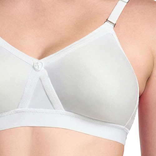 TRYLO Cotton Women's Non-Wired Bra (Alpa_White_36D) - Image 5