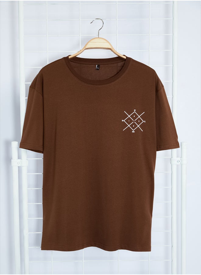 Plus Size Dark Brown Regular Cut Printed 100% Cotton T-Shirt TMNSS24BF00051 - pzsku/ZF9F00763CD862332C5E6Z/45/_/1739718299/a04bf872-c684-45c1-b66b-dcd7e5d3c882