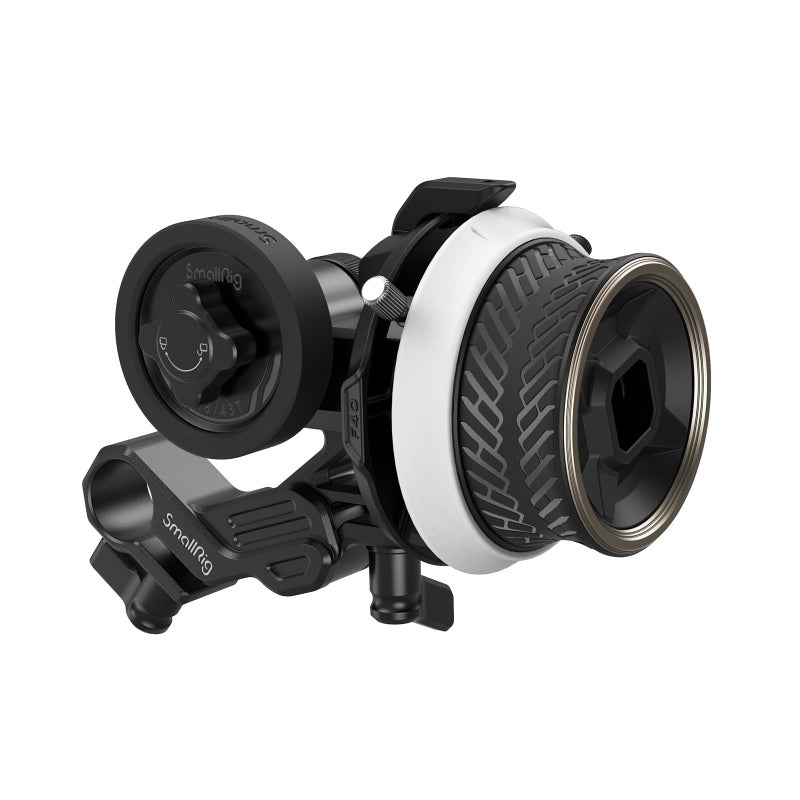 SmallRig Mini Follow Focus with A/B Stops & 15mm Rod Clamp and Snap-on Gear Ring Belt for DLSRs and Mirrorless Cameras, Fits Different Diameter Lenses Up to 114mm - 3010C - Image 1