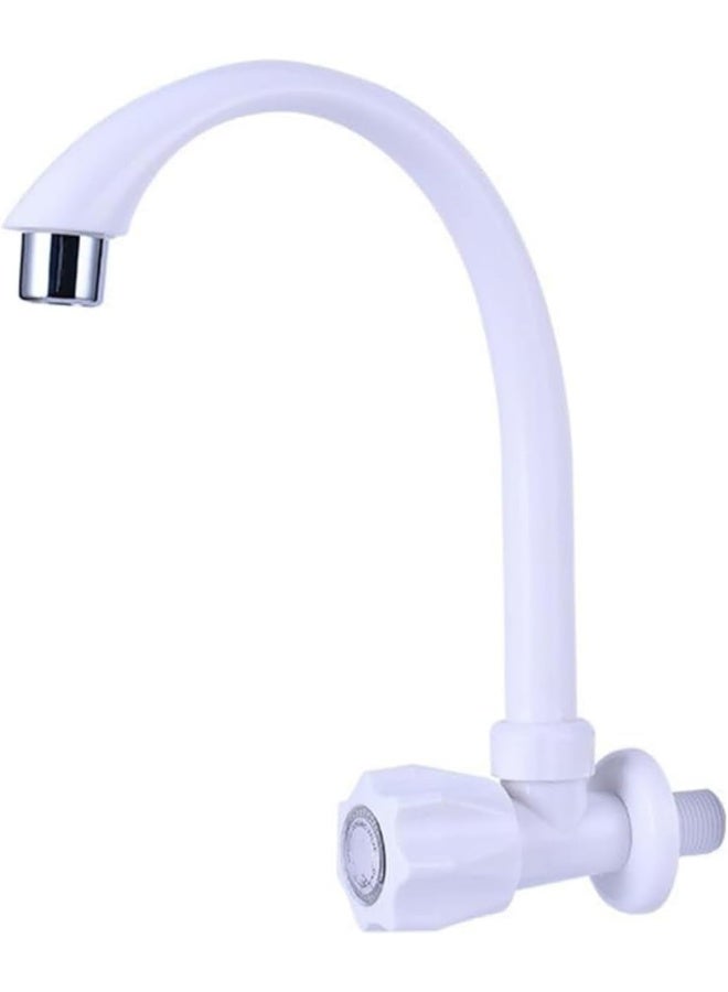 Biella Modernize Your Kitchen With The Pvc Wall Mount Mixer Tap Single Handle Cold Water Faucet Ideal For Any Sink Basin - Image 1