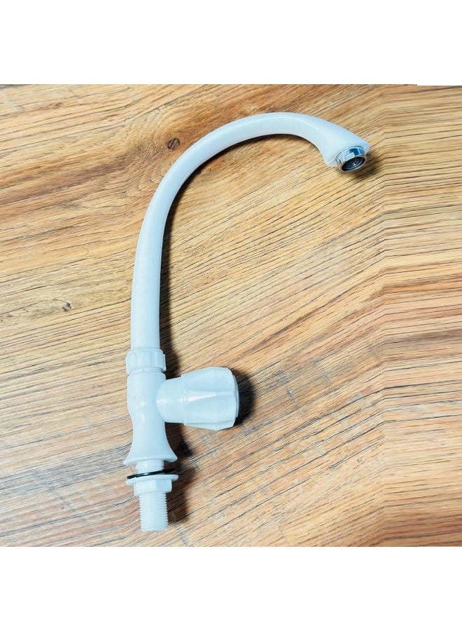 Biella Modernize Your Kitchen With The Pvc Wall Mount Mixer Tap Single Handle Cold Water Faucet Ideal For Any Sink Basin - Image 3