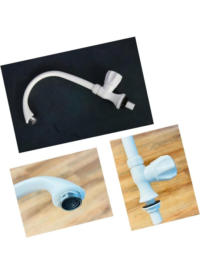 Biella Modernize Your Kitchen With The Pvc Wall Mount Mixer Tap Single Handle Cold Water Faucet Ideal For Any Sink Basin - Image 4