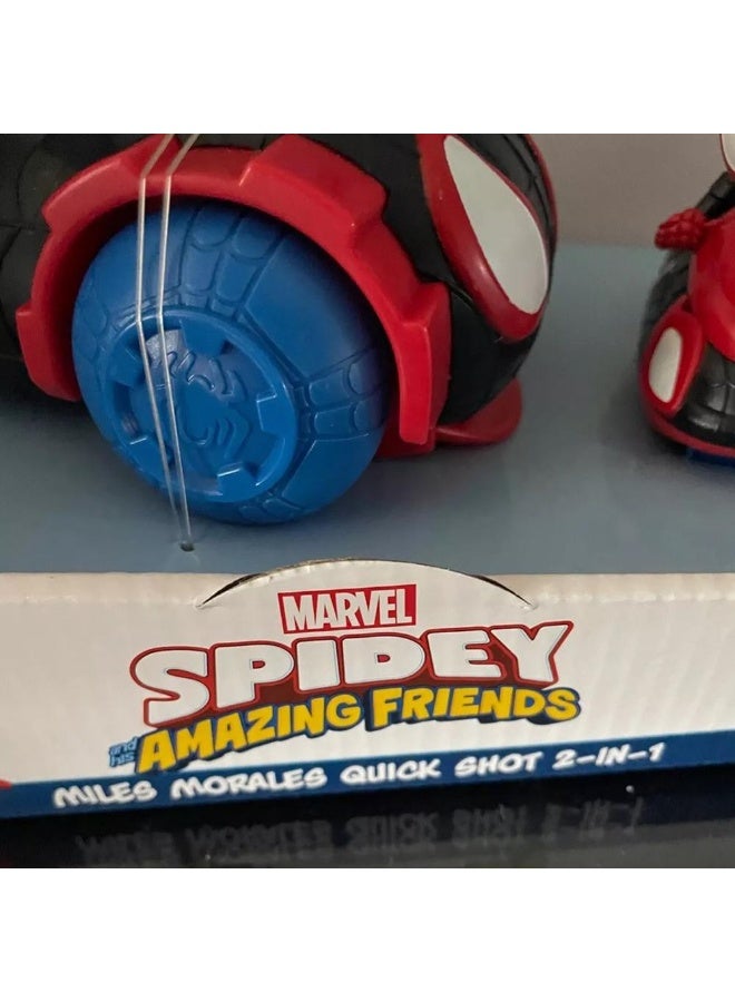 MARVEL Spidey & Its Amazing Friends 2-In-1 Miles Morales Quick Shot Vehicle - Image 2