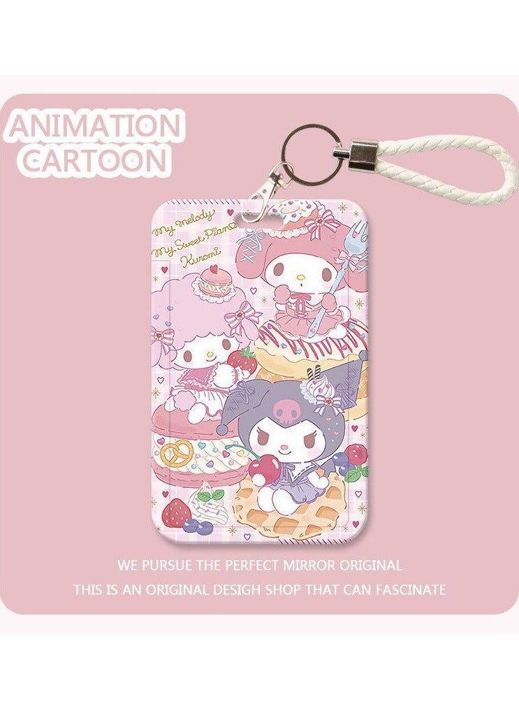 هاي هيلوك حامل بطاقات سانريو سينامورول صندوق تمرير سلسلة مفاتيح