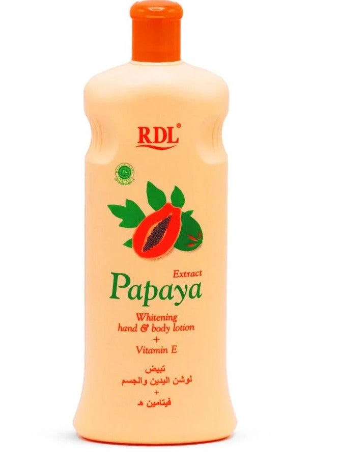 RDL Papya Whitening Hand And Body Lotion 600ml - Image 1