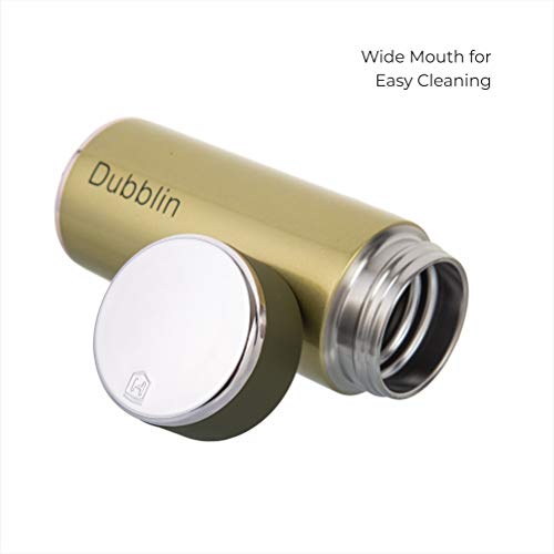 Dubblin Sweetie Stainless Steel Double Wall Vacuum Insulated BPA Free Water Bottle with Anti Skid Bottom & Leak Proof Lid, Sports Thermo Flask Keeps Hot 6 Hours, Cold 12 Hours (Green 260 ML) - Image 3