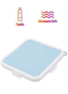 Y&D Toast Case Leakproof Soft Sealed Bread Lunch Box, Sandwich Easy Carry Bento Box Food Grade Silicone Storage Plastic Containers, Blue  - Image 1