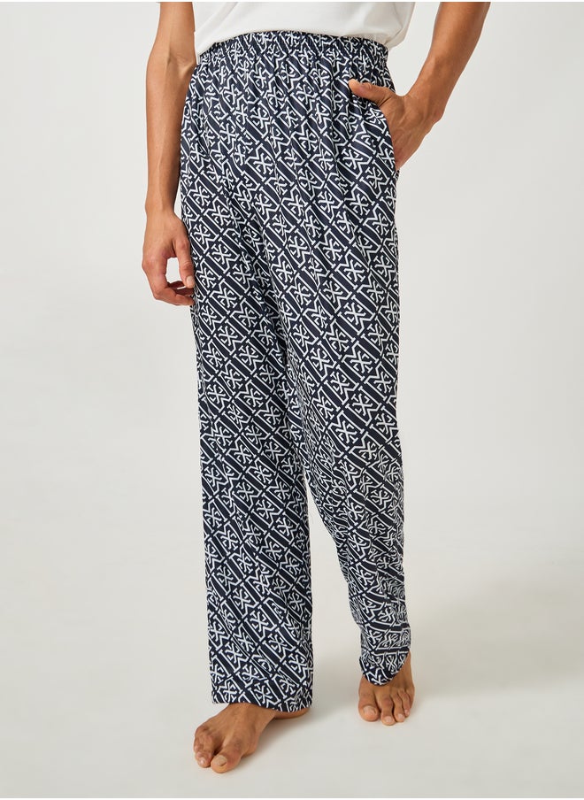Styli Solid Short Sleeve T-Shirt and All-Over Printed Pyjama Set  - Image 4