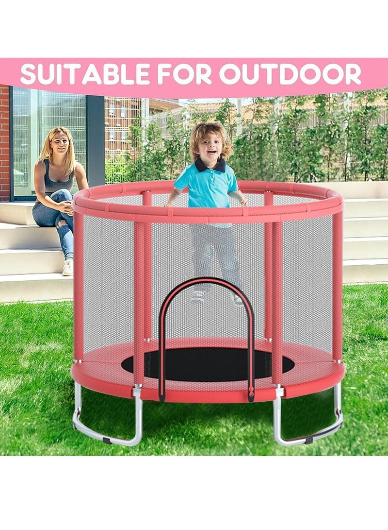 0TO1 TECH Trampoline for Kids, Safety Enclosure Net and Basketball Hoop Toddler Trampoline, Indoor Outdoor Trampoline for Toddlers, Gifts for Children, Support 200KG - Image 2