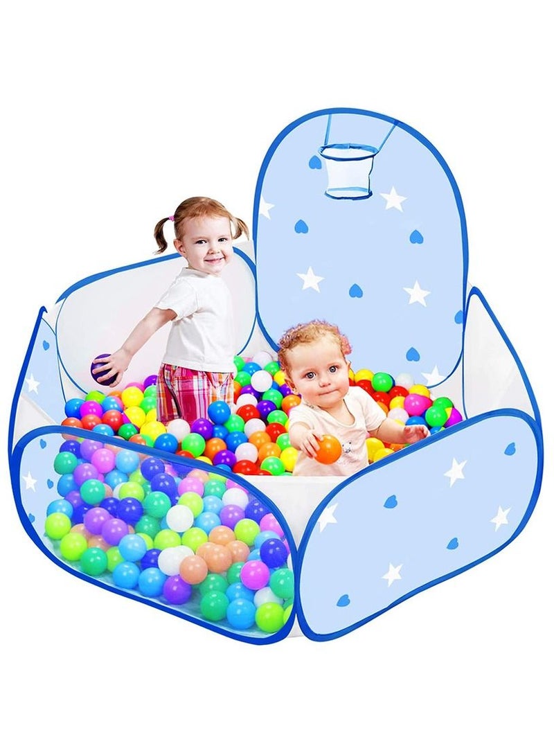 Children Ball Pit, Kids Tent Toddler Ball Foldable Play Tent Playpen Ball Pool with Basketball Hoop for Indoor Outdoor Children Ball Play Pool Tent (ball Not Included)  - Image 1